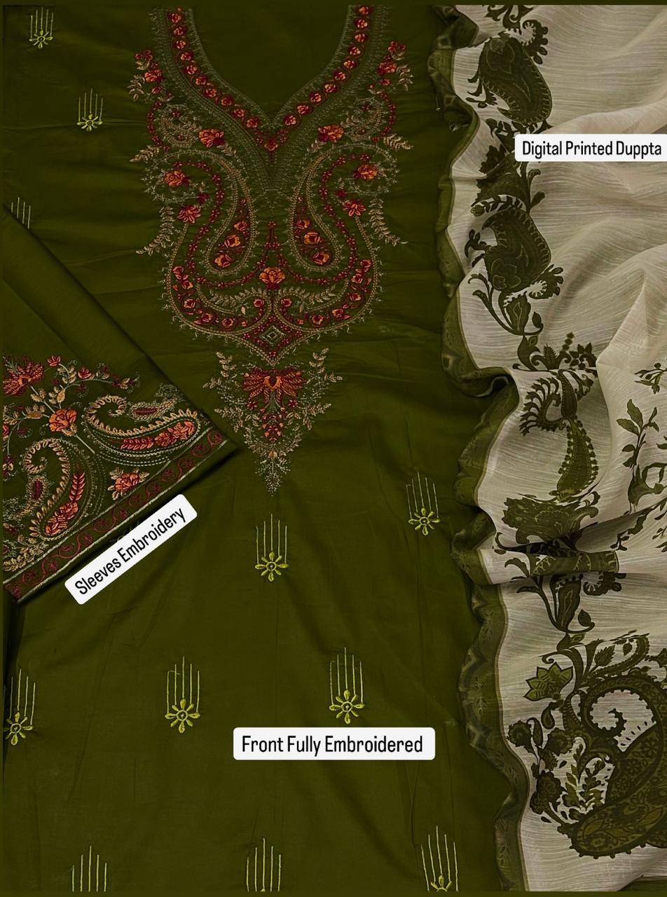 Maria.B. - 3 Pc Embroidered Lawn Shirt and printed Duppata