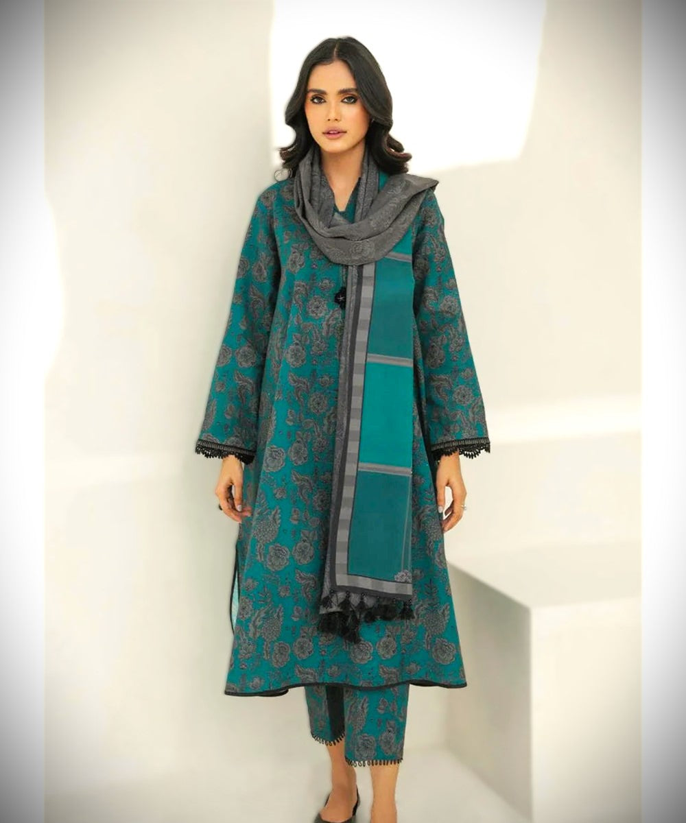 Shahanah 3PC Karandi Printed Suit 803