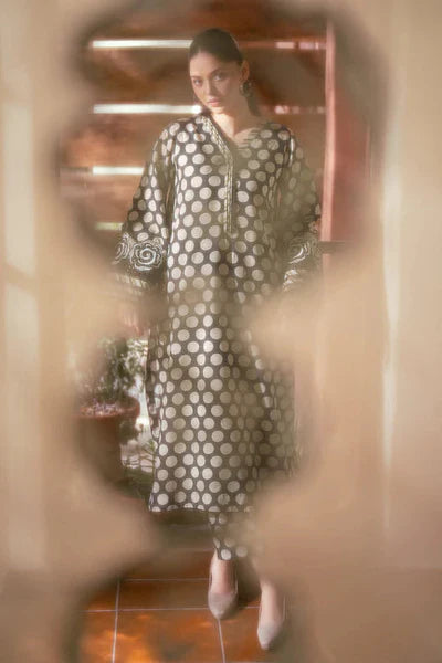 Sunehri 3Pc Printed & Embroidered Dress