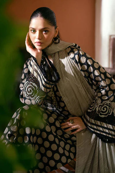 Sunehri 3Pc Printed & Embroidered Dress