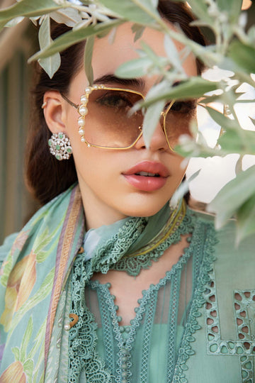 Maria.B. - 3PC EMBROIDERED LAWN SHIRT AND PRINTED DUPPATA WITH TROUSER