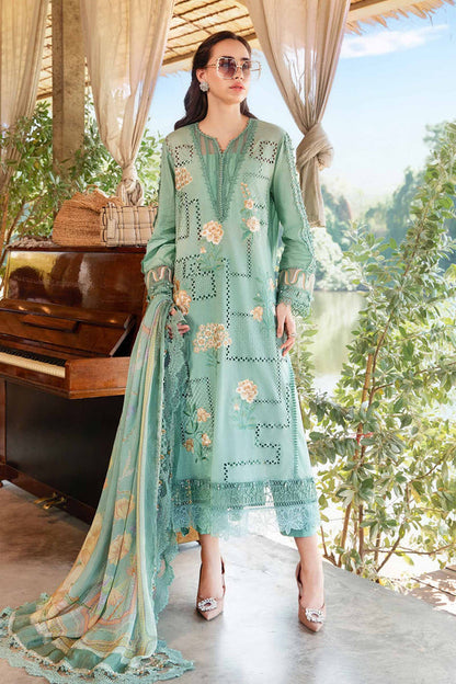 Maria.B. - 3PC EMBROIDERED LAWN SHIRT AND PRINTED DUPPATA WITH TROUSER