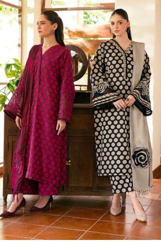 Sunehri 3Pc Printed & Embroidered Dress