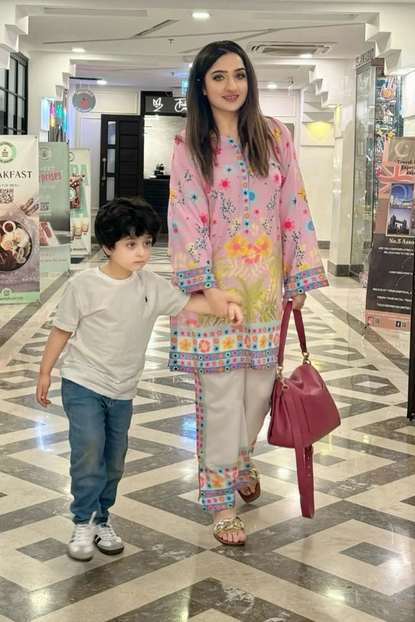 Silk 2 Piece – Rosy Vibe Co-ord Set By elevenstuff