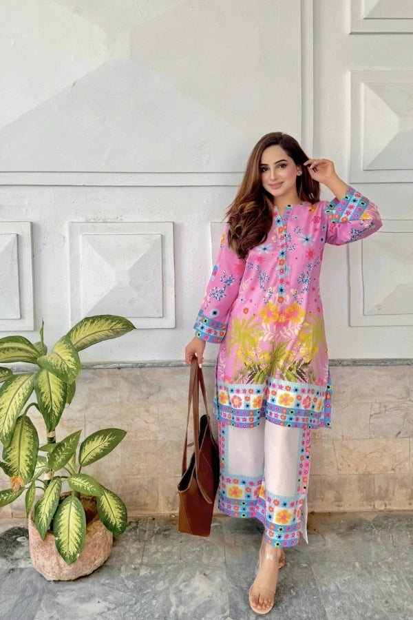 Silk 2 Piece – Rosy Vibe Co-ord Set By elevenstuff