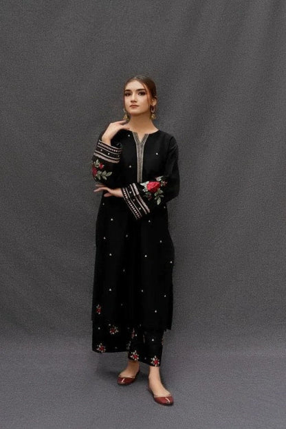Urge - 3PC Lawn Embroidered Shirt And Trouser With Printed Duppata