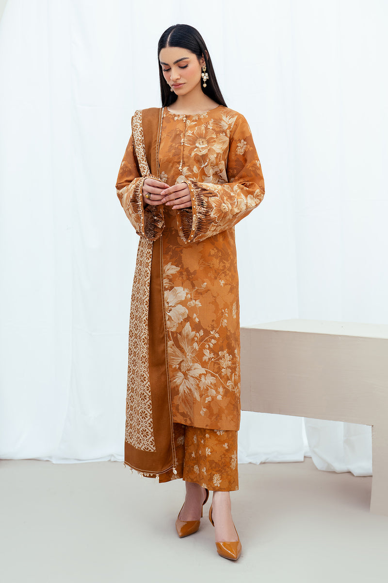 Baroque - 3PC DIGITAL PRINTED LAWN SHIRT WITH PRINTED LAWN TROUSER