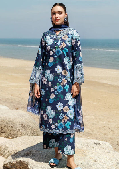 Maria.B - 3PC Lawn Shirt And Printed Dupatta With Patches - Unstitched