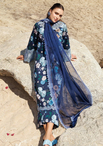 Maria.B - 3PC Lawn Shirt And Printed Dupatta With Patches - Unstitched