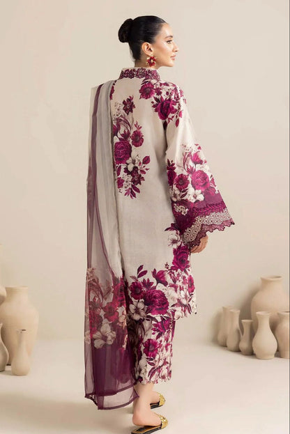 Elegant Embroidered 3-Piece Lawn Suit