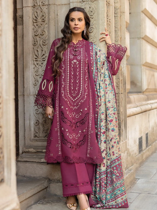 RangRasiya - 3PC Chickenkari Lawn Shirt And Printed Dupatta With Trouser
