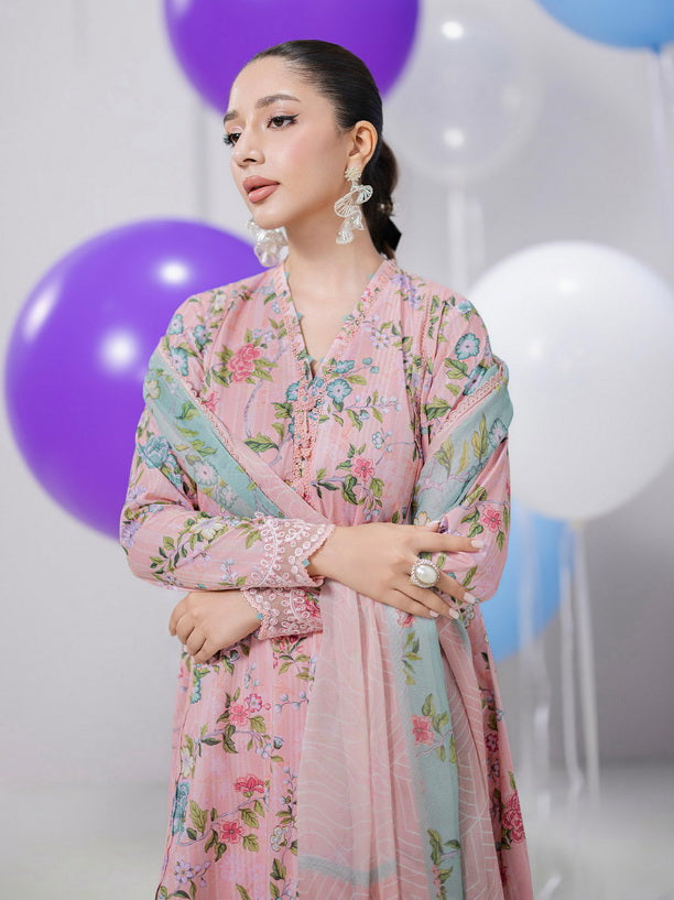 Qalamkar Lawn Set – 3Pc