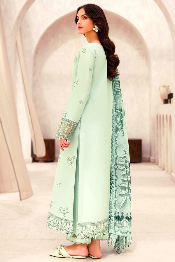 Dhanak Embroidered 3PC Suit with Digital Printed Wool Shawl-3279