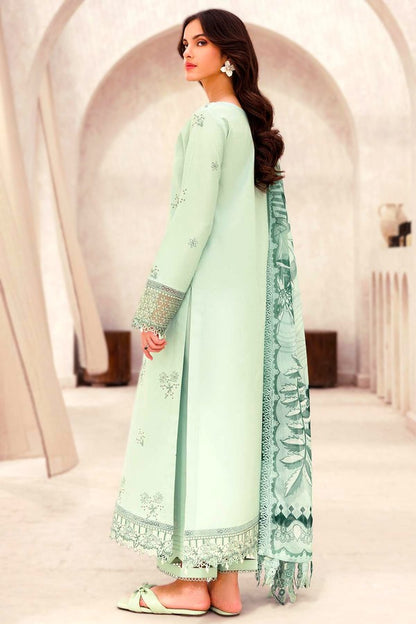 Dhanak Embroidered 3PC Suit with Digital Printed Wool Shawl-3279