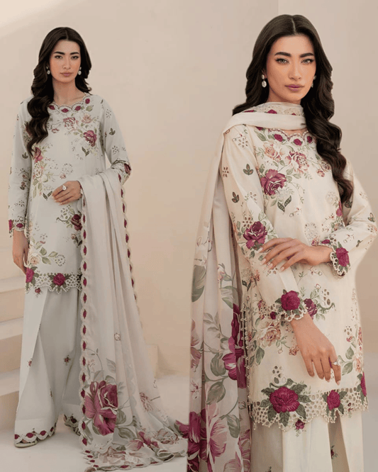 WINTER KHADDAR 3PC DIGITAL PRINTED SUIT WITH PRINTED DUPATTA–927