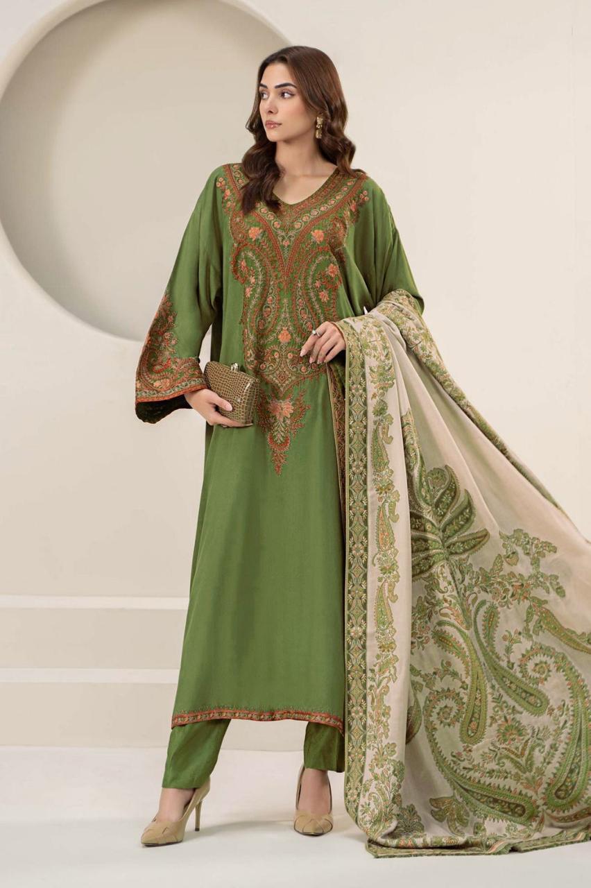 Maria.B. - 3 Pc Embroidered Lawn Shirt and printed Duppata