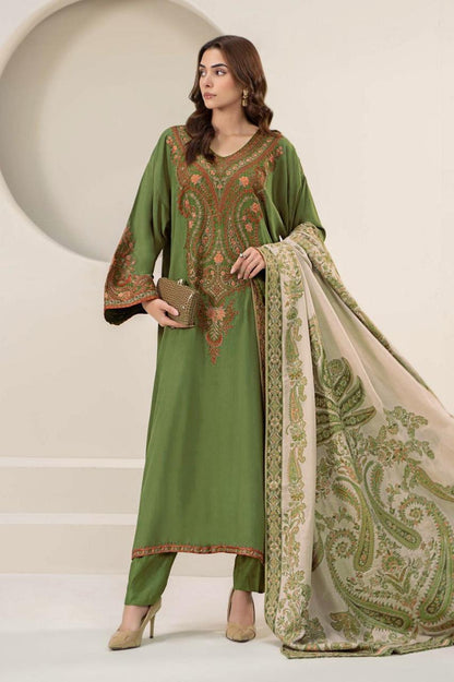 Maria.B. - 3 Pc Embroidered Lawn Shirt and printed Duppata