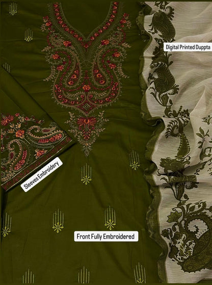 Maria.B. - 3 Pc Embroidered Lawn Shirt and printed Duppata