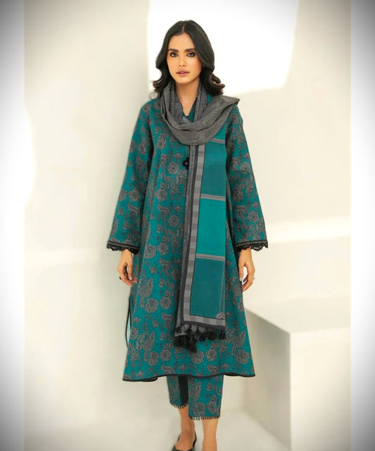Shahanah 3PC Karandi Printed Suit 803