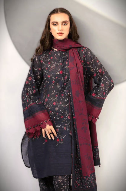 Shahanah 3PC Karandi Printed Suit-812