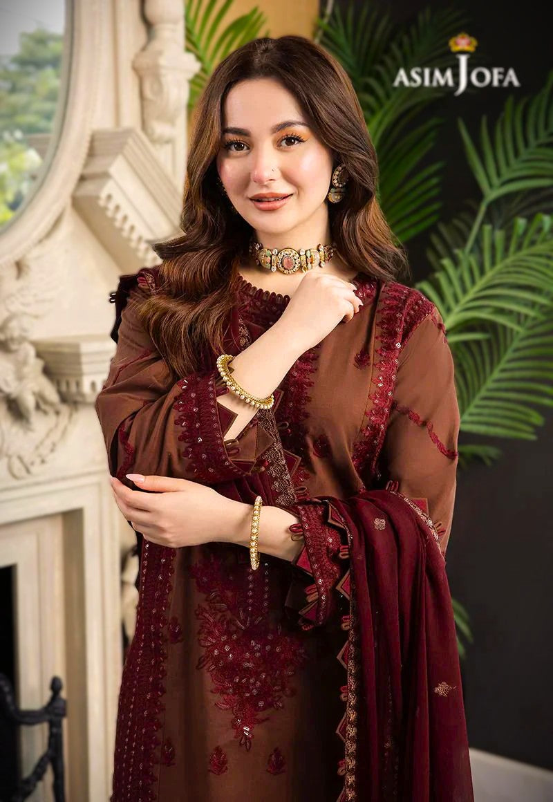 Asim Jofa Dhanak 3PC Embroidered With Chiffon Embroidered Dupatta-128