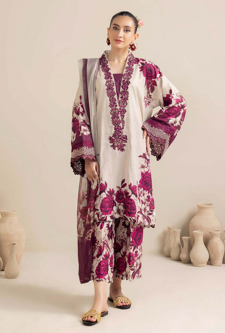 Maria.B - 3PC Lawn Shirt And Printed Dupatta With Trouser