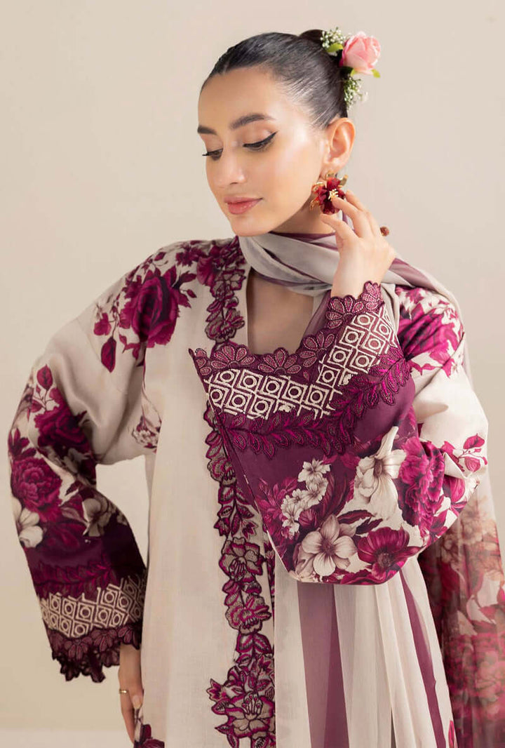 Maria.B - 3PC Lawn Shirt And Printed Dupatta With Trouser